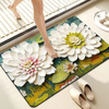 Tapis de salle de bain &agrave; s&eacute;chage rapide en diatomite lavable, nouveau design 3D