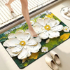 Tapis de salle de bain &agrave; s&eacute;chage rapide en diatomite lavable, nouveau design 3D